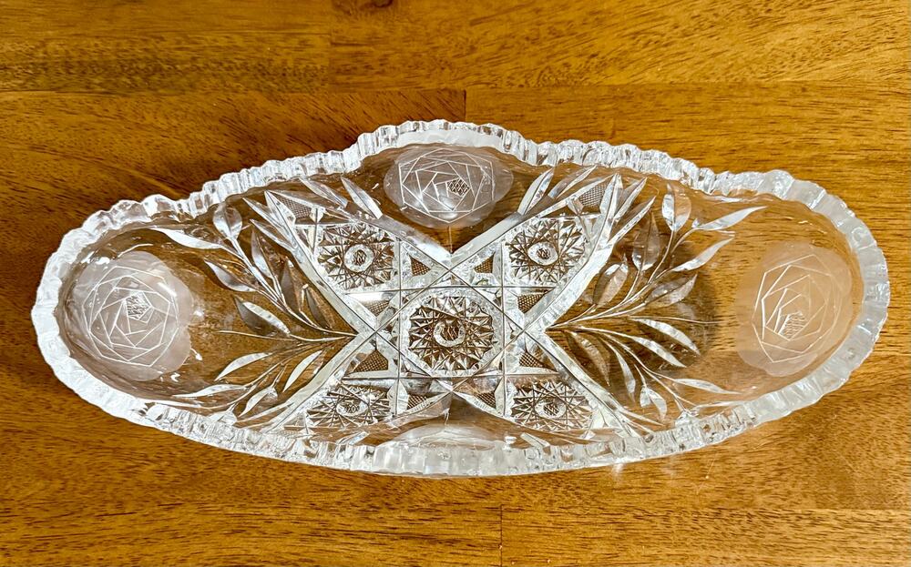 Cut Glass Celery Dish